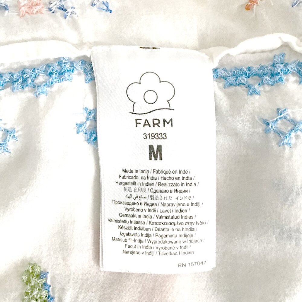 Farm Rio Embroidered Cotton Blouse - Picture 12 of 15